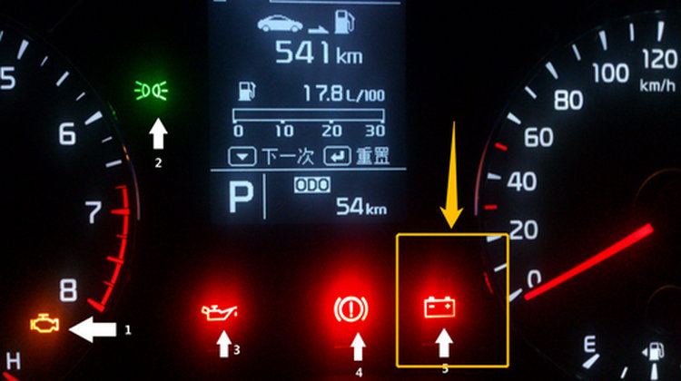 汽車(chē)電瓶虧電顯示什么標(biāo)志