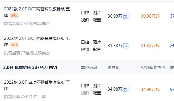 紅旗HS7新款2022款價(jià)格SUV 紅旗HS7新款2022款售價(jià)27.58萬(wàn)