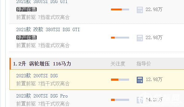 大眾高爾夫2022款價(jià)格及圖片 沒(méi)有2022款（21款和23款售價(jià)12.98萬(wàn)）