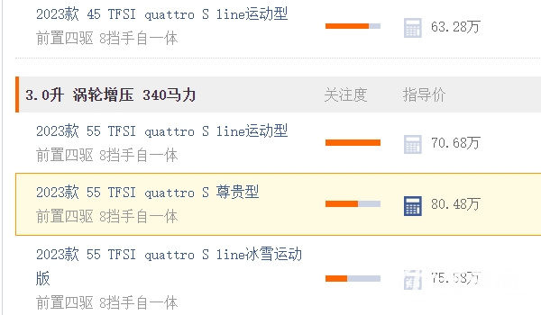 奧迪q7多少錢 新車售價63.28萬（分期首付26.41萬元）