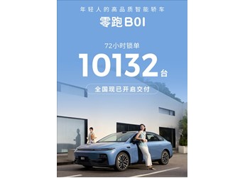 4.77米的純電轎車只賣8.98萬！零跑B01上市72小時鎖單破萬臺 封面圖
