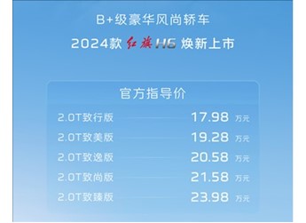 凱美瑞國產(chǎn)強(qiáng)敵！2024款紅旗H6上市：17.98萬元起